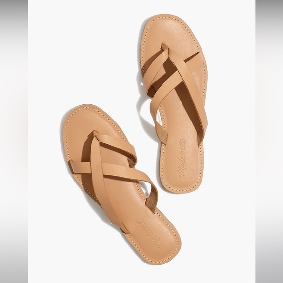 New Madewell the Boardwalk Leather Strappy Thong Sandal - Picture 3 of 9
